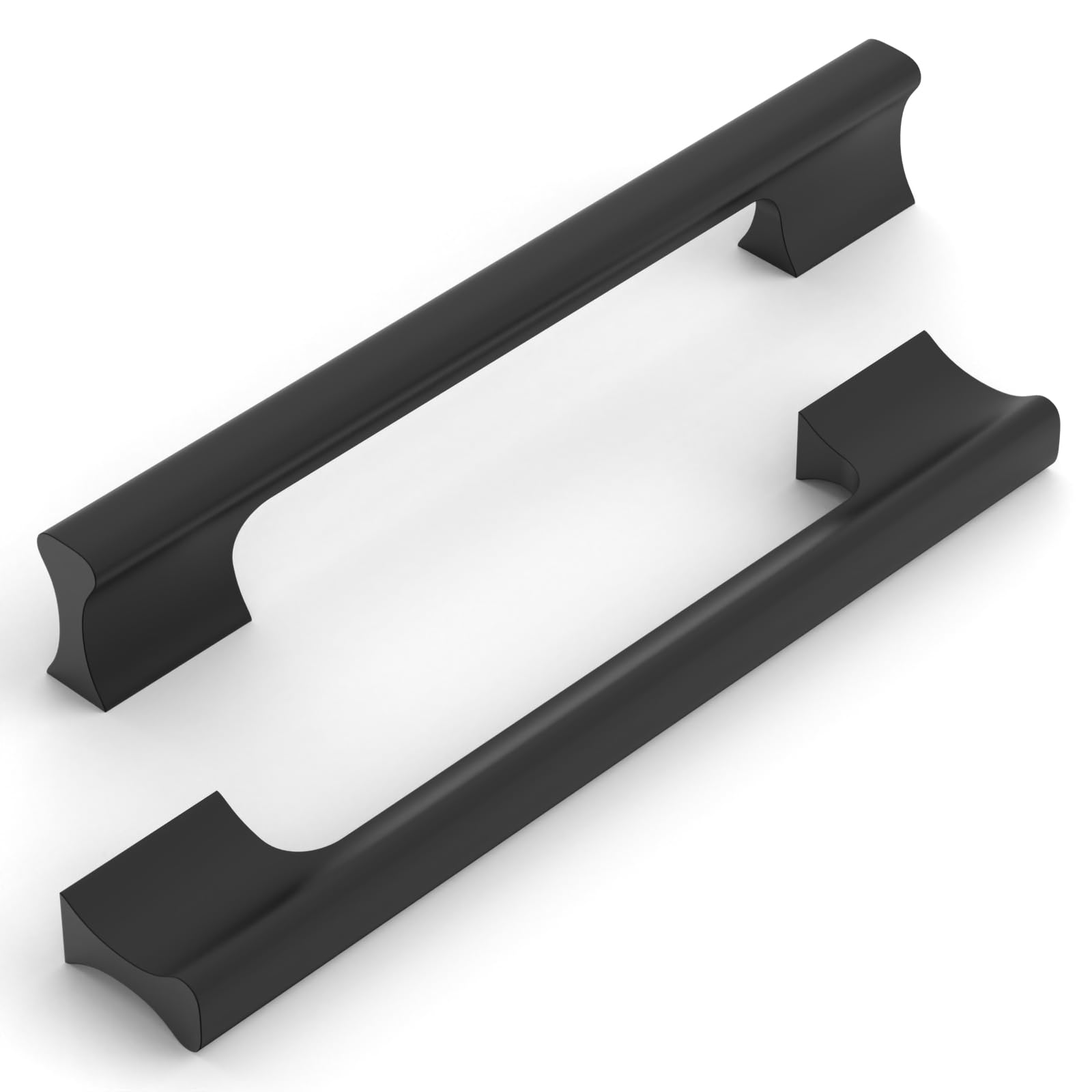 KNOKLOCK 10 Pack 6.3 Inch(160mm) Kitchen Cabinet Handles Matte Black Cabinet Pulls Kitchen Cabinet Hardware Drawer Pulls for Cupboard Wardrobe