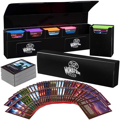 Monster Protectors Magnetic Five Deck Box - Black, Holds 375 Gami...