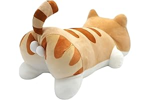 ELAINREN Soft Calico Cat - Cuddle Plush, Stuffed Kitty Animal Pillow