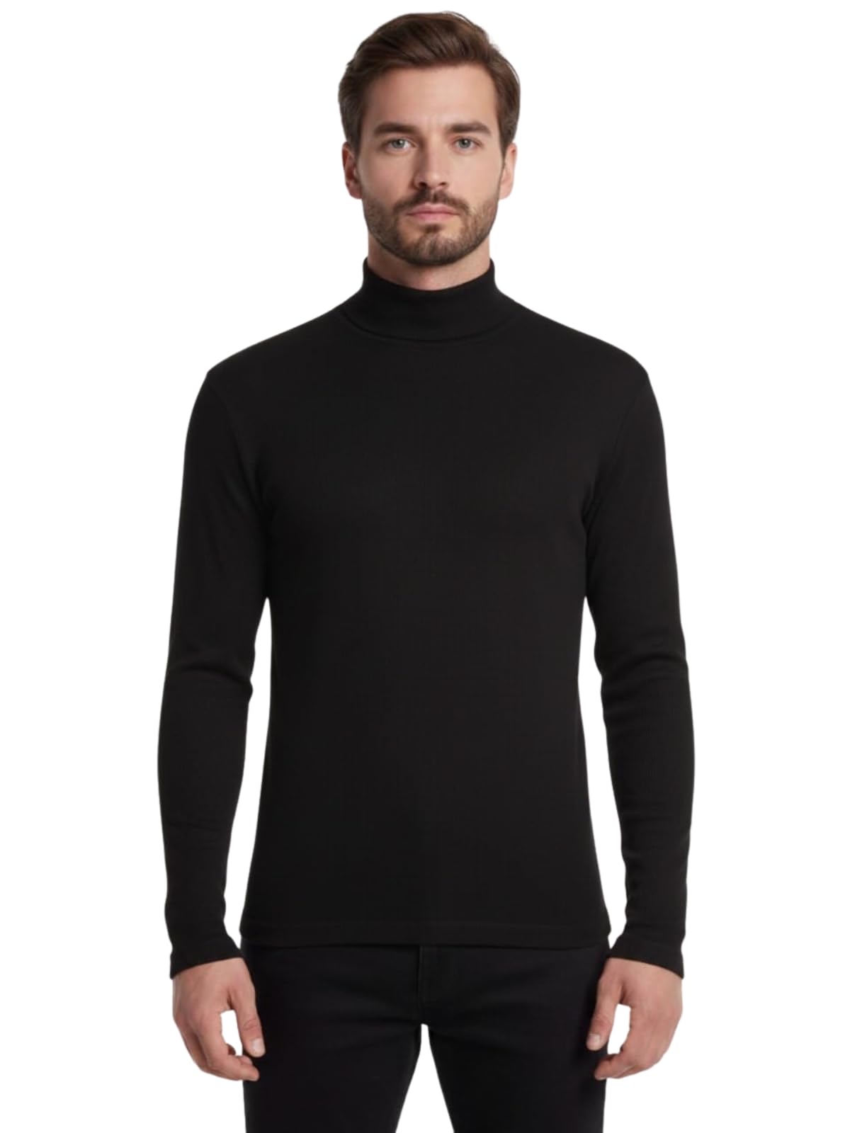 Stylish Solid High Neck Sweater for Winter | Casual High Neck | Men's Black Sweater-image-10