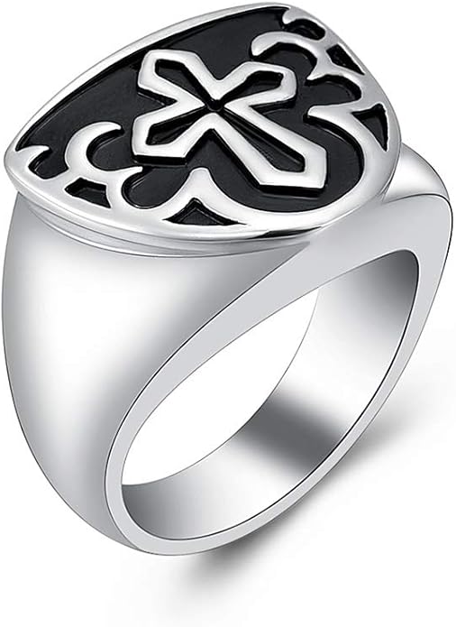 Cremation Urn Ring Jewelry for Ashes Engraved Cross Memorial Urn Ring Stainless Steel Celtic Cremation Urn Ring Jewelry for Ashes Engraved Cross Memorial Urn Ring Stainless Steel Celtic
