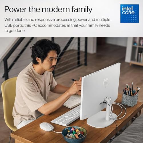 Image of HP 22 inch FHD All-in-One Desktop Computer • 32GB DDR5 RAM • 512GB External and 128GB UFS Storage | The New Version for Everyday Efficency • 13th Gen Intel Quad-Core • Office 365 for the Web