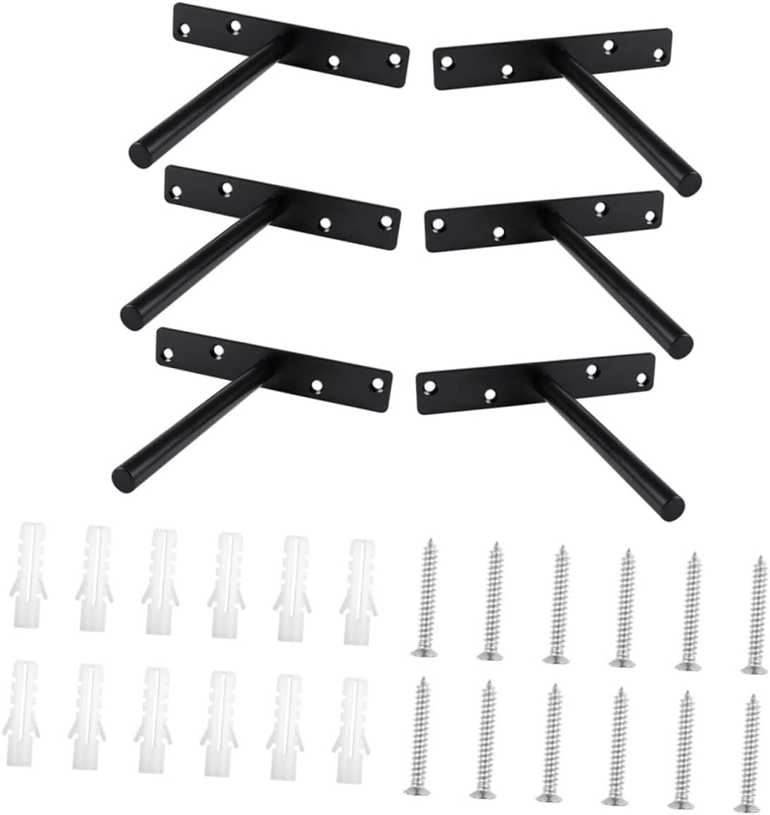 Operitacx 6sets Blind Shelf Support Bracket Floating Shelves Brackets Pipe Shelving