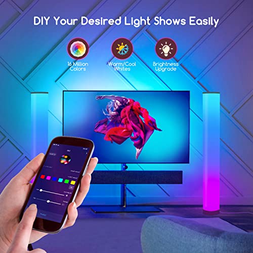 Tacopet Rgbw Floor Lamp, Color Changing Modern Corner Lamp, Compatible With Alexa, Google Home And Wifi App & Remote Control, Dimmable Smart Led Floor Lamps For Living Room, Bedroom (1 Pack) #TOP3