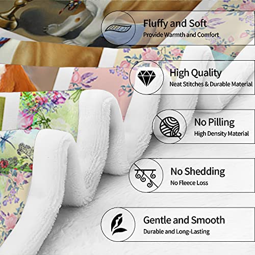 Bulldog Blanket Dog Print Fleece Blanket Bulldog Blankets Patriotic Throw Blanket Soft Microfiber Blanket Sofa Bed Birthday Gift For Mom Daddy Daughter (Large (80X60 Inches)) #TOP4