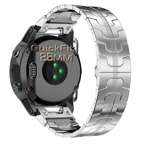 Garmin Fenix 8 51mm 7X 6X Pro 5X Plus用メンズストラップ メタルウォッチバンド Garmin Quatix tactix 8 7 Pro 51mm Enduro Instinct 2X 3 50mm Descent MK