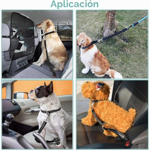 Miniatura 5 de Cinturón Seguridad Perro,Cinturón Seguridad Para Cachorro,Arnés Perro Coche Con Elástica Perros Correa Seguridad Para Grande, Mediano Y Pequeño Perros Gatos