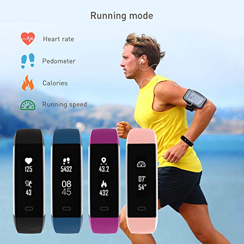 Fitness Tracker, Step Tracker Fitness Watch with Heart Rate Monitor, IP67 Waterproof Smart Watch with Sleep Monitor, Calorie Counter, Pedometer for Kids Women Men - Thumbnail 4