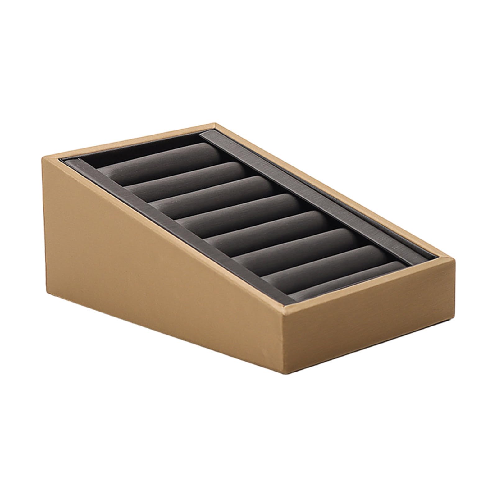 Trapezoidal Jewelry Tray PU Leather with 7 Slots for Organizing Rings, Earrings, Studs and Bracelets for Home or Store Jewelry, フリーサイズ