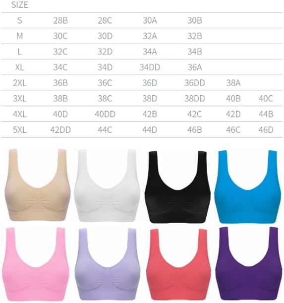 Vermilion Bird Women's 3 Pack Seamless Comfortable Sports Bra with Removable Pads - Image 5