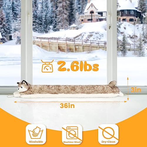Nabowan Under Door Draft Stopper 36 Inch - Adorable Dog Heavy Duty Under Door Draft Blocker For Door & Window, Animal Draft Stoppers For Bottom Of Door #TOP1