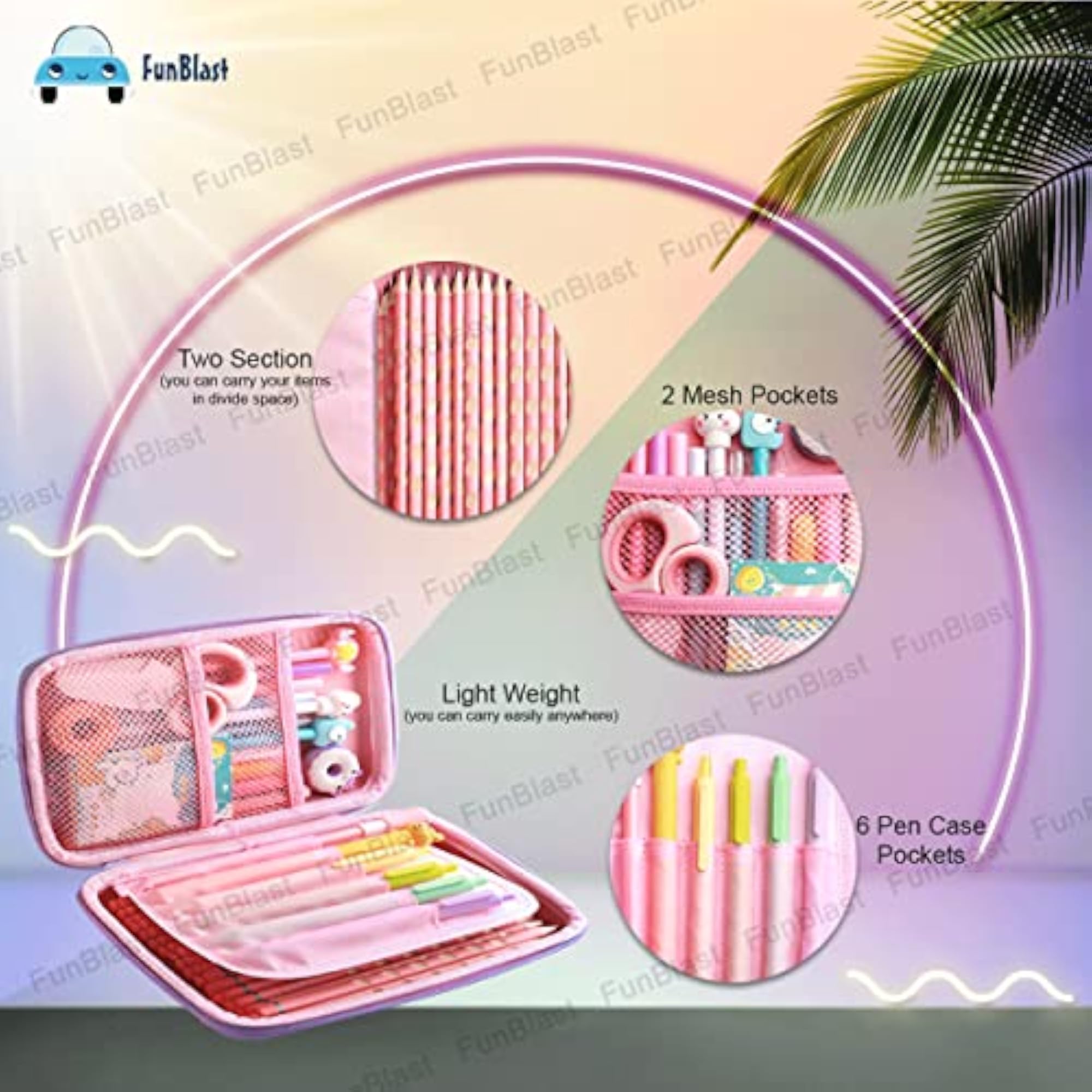 Unicorn Pencil Case for Girls, Multipurpose Zipper Bag