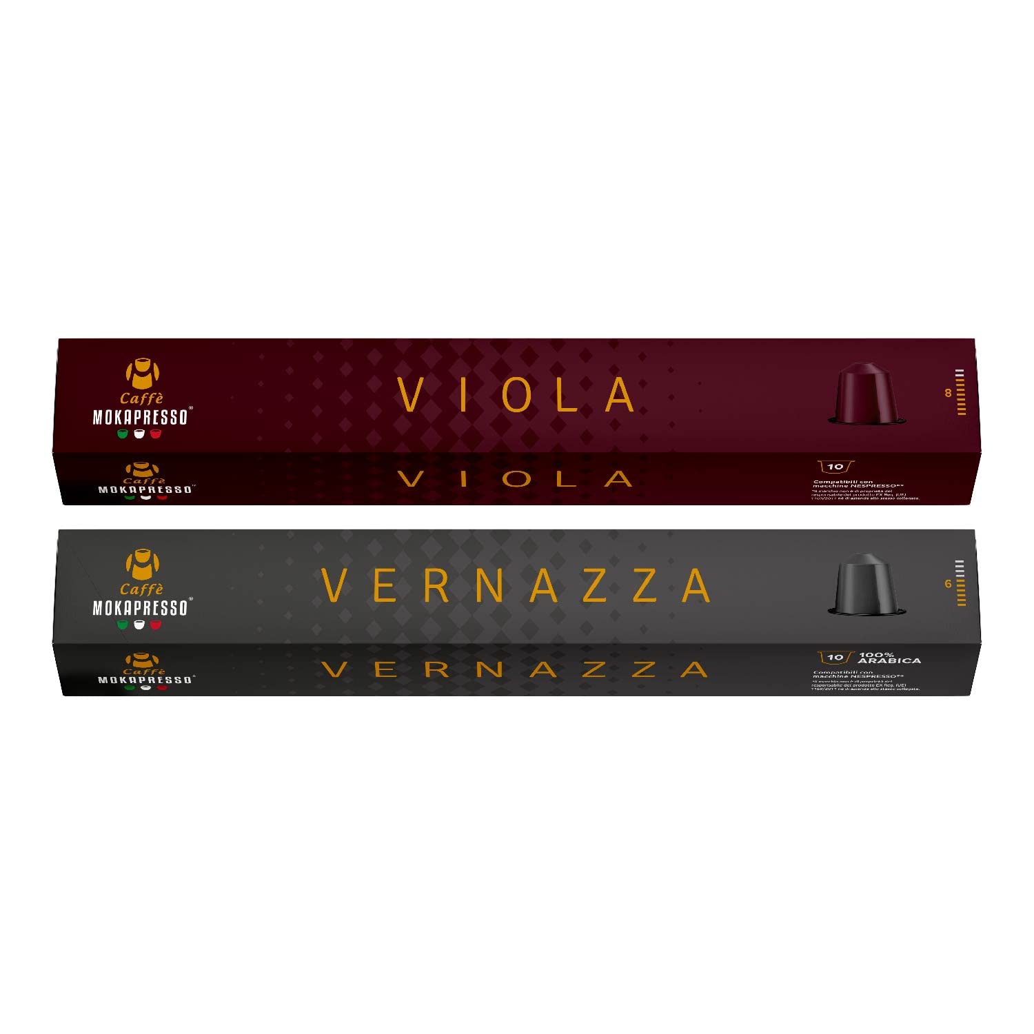 Mokapresso(モカプレッソ) ネスプレッソ互換 カプセルコーヒー 2種アソートセット VERNAZZA & VIOLA