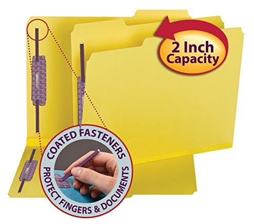Smead-Pressboard-Fastener-File-Folder-with-SafeSHIELD-Fasteners-2-Fasteners-13-Cut-Tab-2-Expansion-Letter-Size-Yellow-25-per-Box-14939