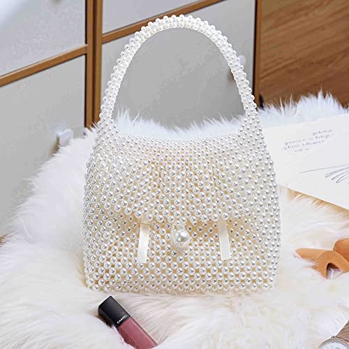 Grandxii Pearl Purse Tote Handbag Beaded Bag Evening Party Shoulder Bag For Women With Pearl #TOP3