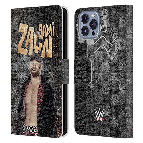 Housse WWE Sami Zayn LED antichoc en cuir pour Apple iPhone 14