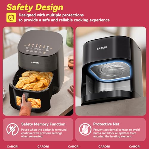 Image of Air Fryer 14-in-1 with Viewing Window, 6Qt Large Capacity, 392℉ Max Crisp, Airfryer No Filping Dual Heating, Bake, Roast, Dehydrate, Reheat, 1700W Fast Even Easy Meals, Nonstick Dishwasher Safe Basket