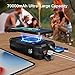 Solar Powerbank 70000mAh: PD 30W USB C 3.0A Power Bank Schnellladen mit Integriertes Kabel, 15W Kabelloses Laden, Handkurbel, LED Leuchtanzeigen, Taschenlampe, Externe Handy-Akkus für Smartphones
