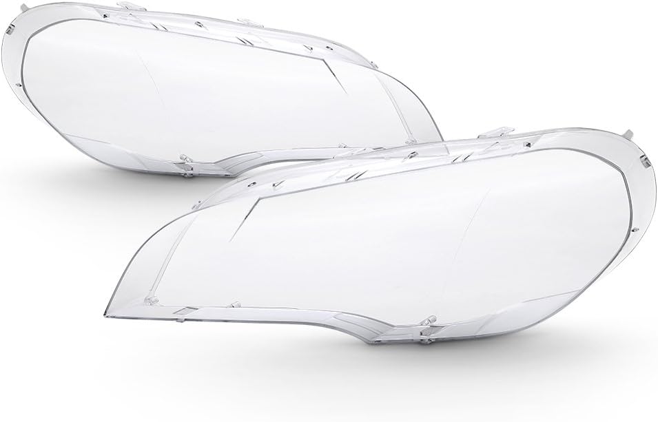 AKKON - NEW Replacement Clear Cover Headlamp Headlight Lens For 2007-2012 BMW E70 X5 All Models xDrive M Sport 3.0si 4.8i