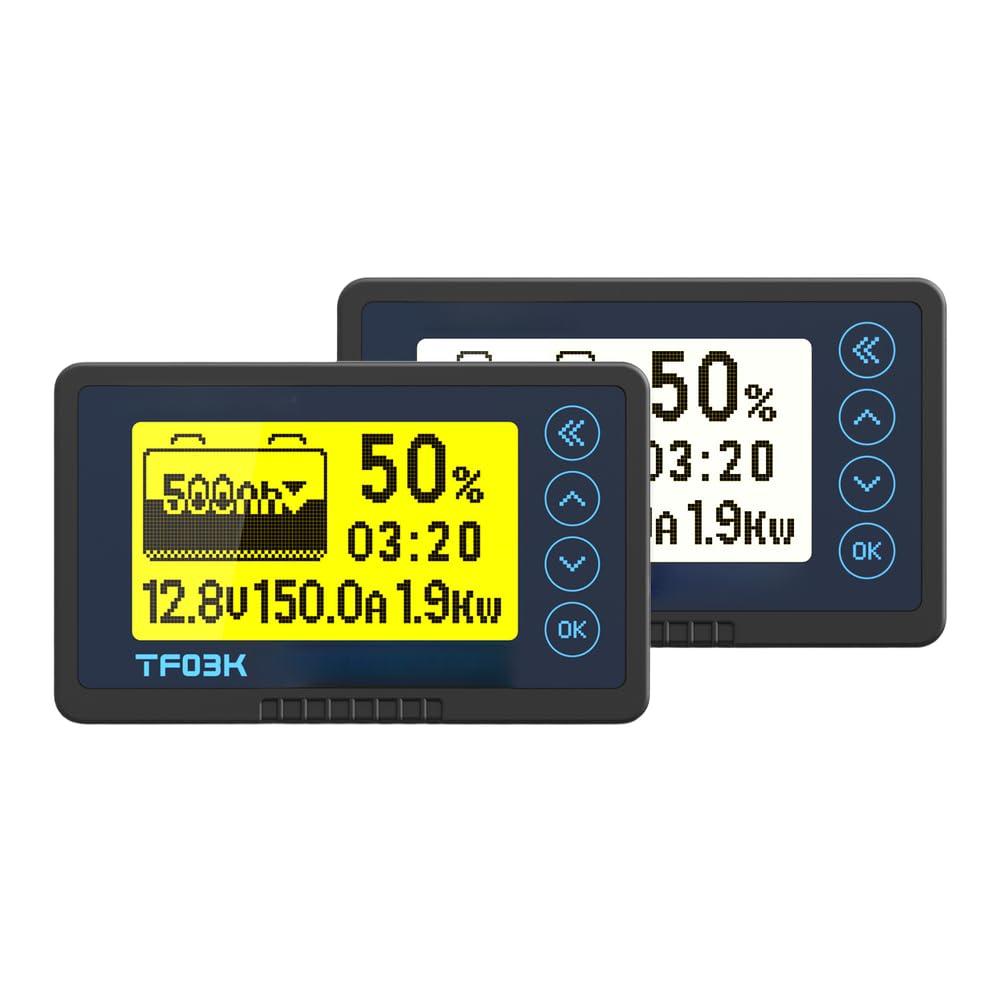 Monitor baterii 8-120 V, miernik pojemności fosforanu żelaza z dokładnością 0,5%, wyświetlanie w czasie rzeczywistym, napięcie prądu, RV Boot Solar