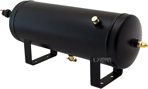 Vista 11 de Vixen Horns Compresor de aire de 12 V con tanque 1.5 galones - 150 PSI presión de trabajo Sistema de aire a bordo para bocinas de tren/neumáticos
