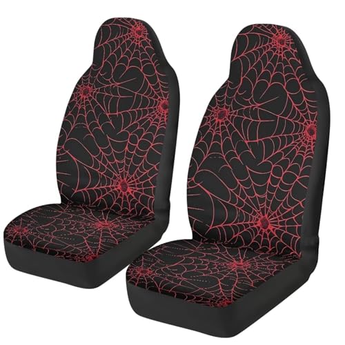 Housse de siège de voiture avant durable 52x138cm toile d'araignée rouge robuste