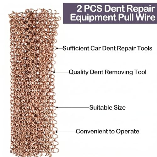 Image of Yaocom 2 Pcs Wiggle Wire Dent Repair Pulling Wire 320 mm Car Body Repair Dent Equipment Pulling Wires Removal Tools for Auto Spot Welding Panel Work Consumables