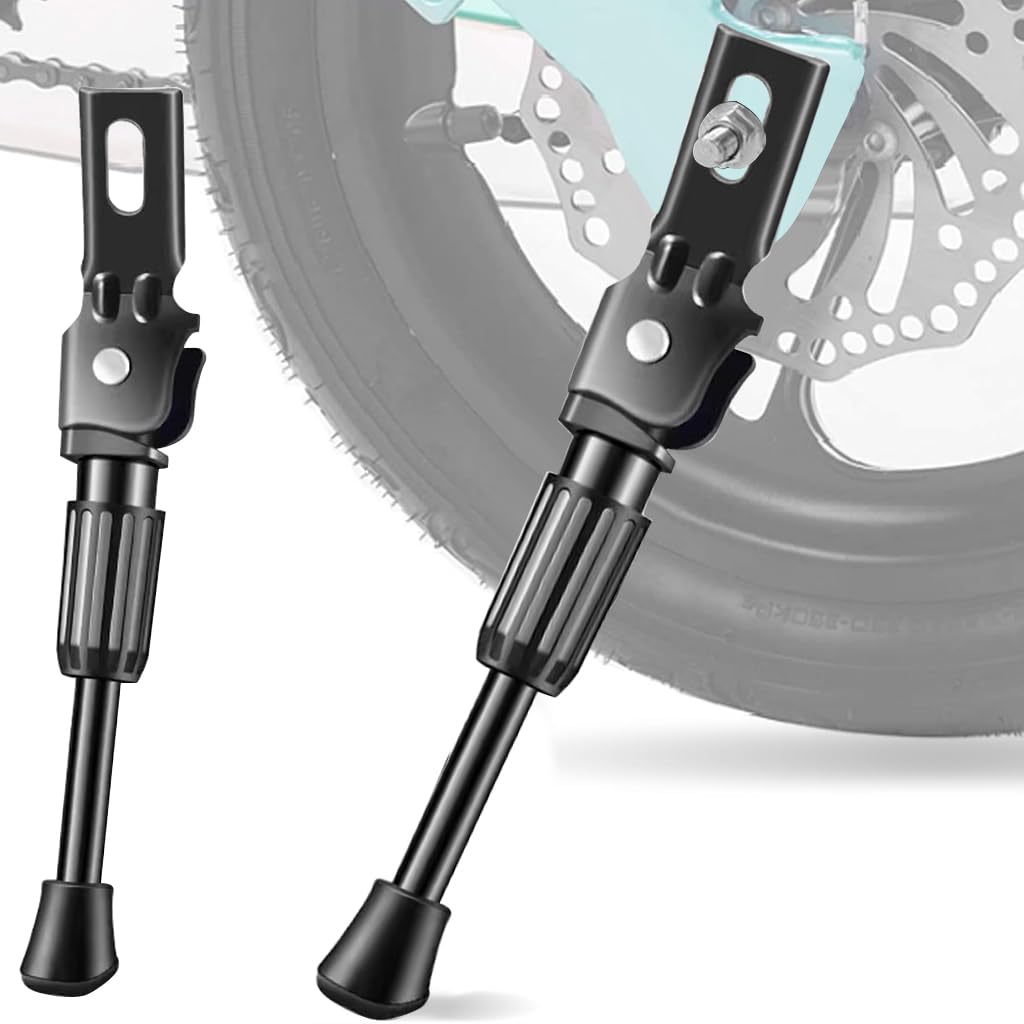 Proberos® Kids Bicycle Kickstand for 20'' Wheel, Metal Anti-slip Spring Loaded Reinforced Metal Kickstand 10.43 inches Replacement Bike Kickstand for Kids Bike Bike Modification Accessory, Black