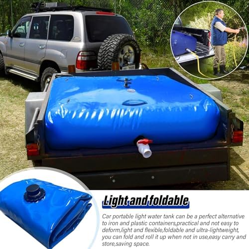 Emergency Water Storage Bladder - 500 Gallon Collapsible Water Tank for Agriculture & Garden Irrigation, Large Capacity with Valve (1.8x1.2x0.88m)