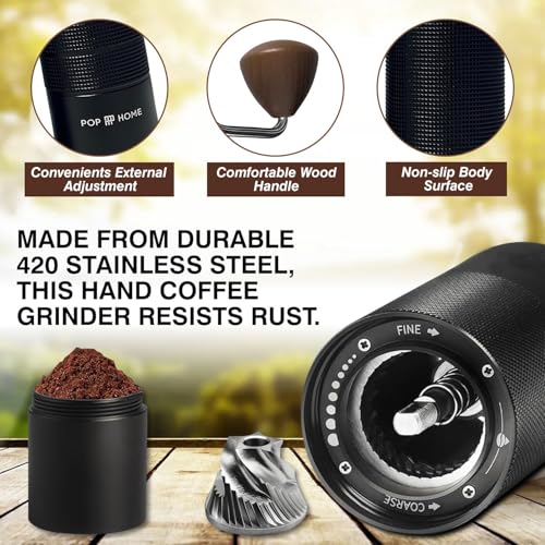 Pop and Party Stainless Steel Burr Grinder
