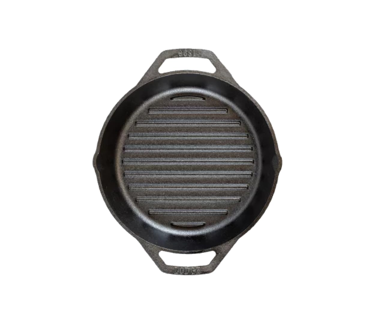 Lodge 12" Cast Iron Dual Handle Grill Pan, Black