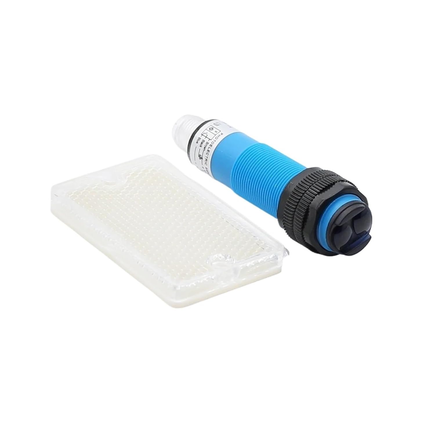 M18 5m Cylindrical Plug-in Sensor Through-Beam Photo Electric Proximity Switch Cloweit(Diffuse 30cm,PNP NC)