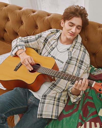 image for Donner 41” Acoustic Guitar Bundle for Beginners Adults with Online L
