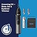 Philips Nose Trimmer Nt3650/16, Nose, Ear & Eyebrow Trimmer with Protective Guard System, Fully Washable, Including AA Battery, 2 Eyebrow Combs, Pouch (Gray)