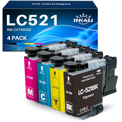 Cartouches Brother LC-521 INK4U pour imprimer vos dossiers de télétravail à la maison