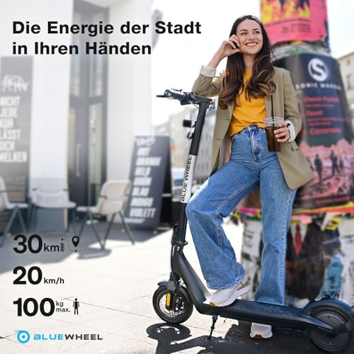  Deutsche Qualitätsmarke BLUEWHEEL mit LCD-Display E-Scooter
|BLUEWHEEL E-Roller mit Straßenzulassung und Blinker
| 100 