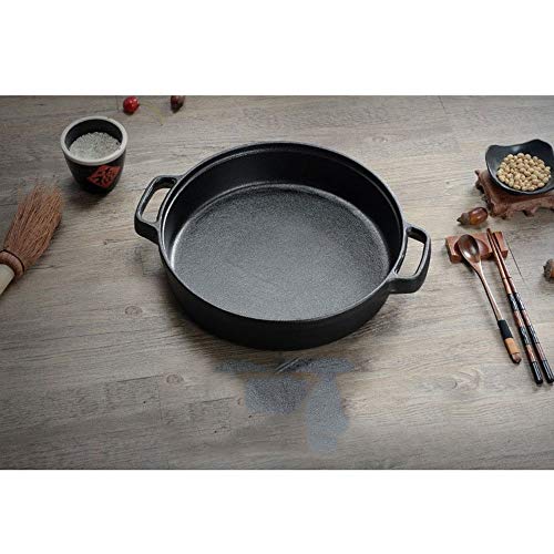 Olla de hierro fundido hecha a mano con tapa de madera miniatura 2