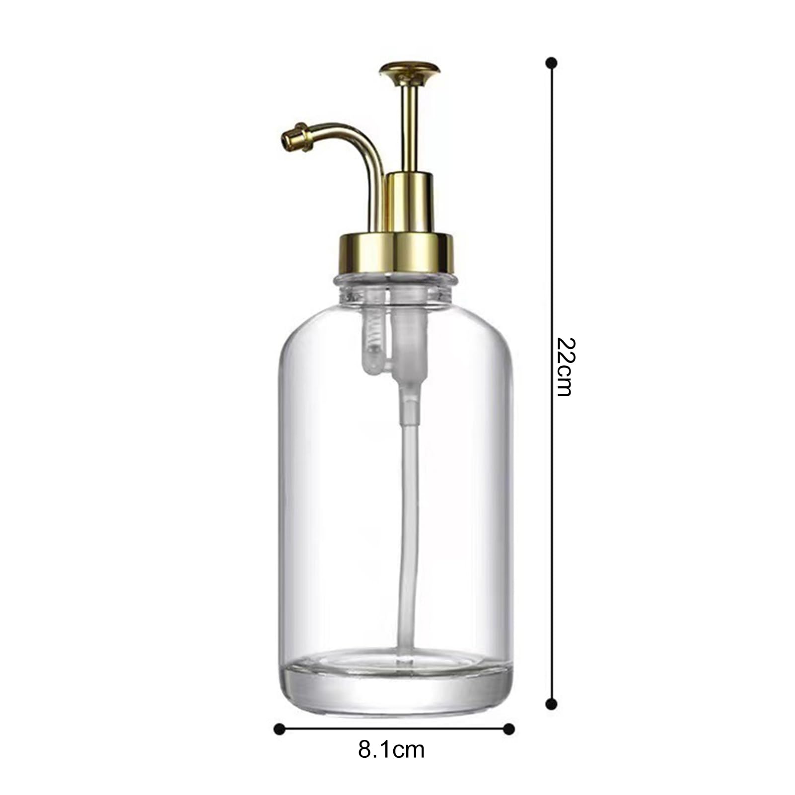 Distributeur de sirop de café Bouteille distributrice de Liquide 2 pièces 17 oz Bouteille de Pompe à sirop en Verre Transparent pour Accessoires de Bar à café Distributeur de shampoing D