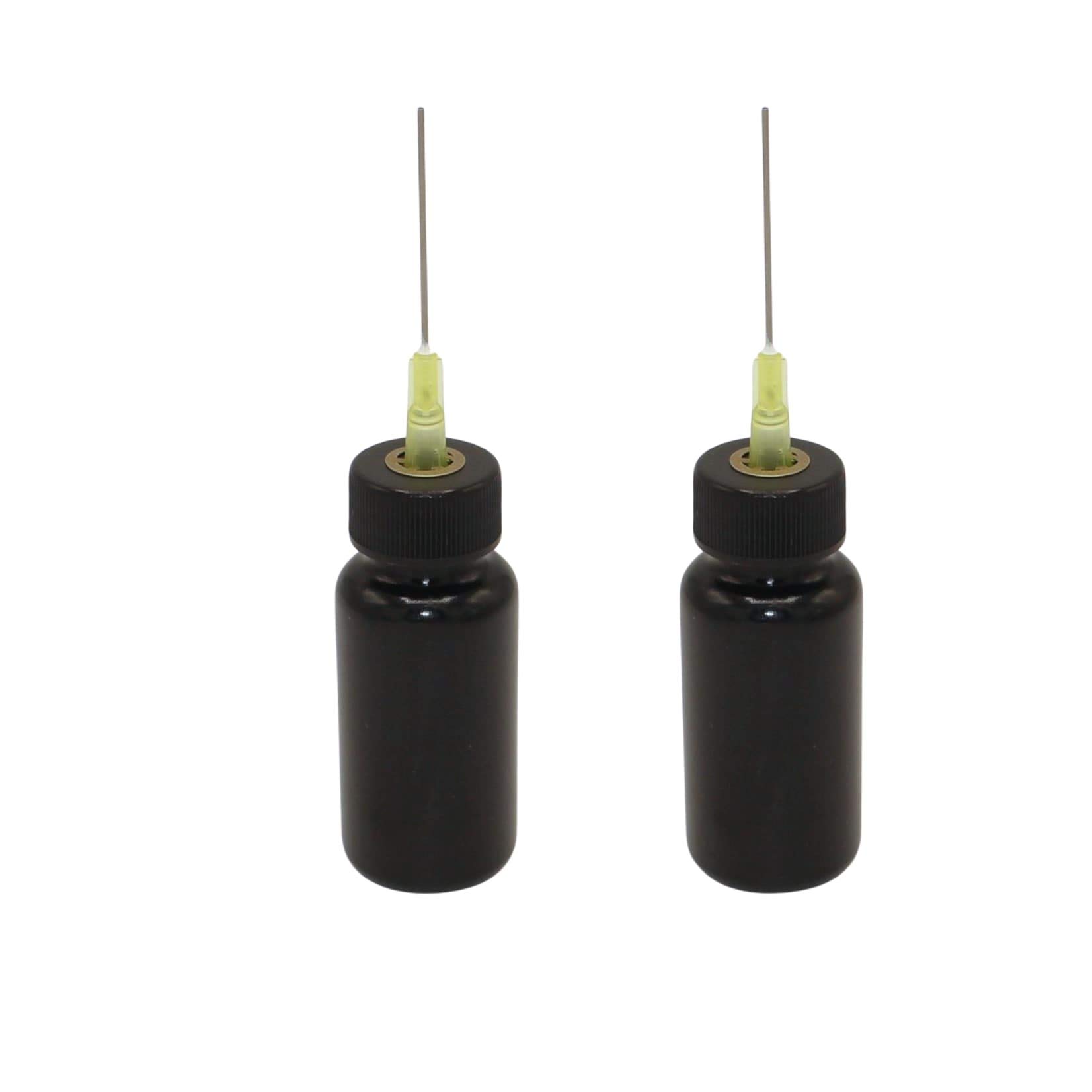Gaunt Industries HYPO-3505BLACK 2 Pack - Opaque Applicator for Light Sensitive Liquids - Multi Use Dispenser - 1/2 Ounce Opaque Black Plastic LDPE Bottle with 20 Gauge Blunt Tip