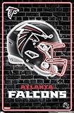 Trends International NFL Atlanta Falcons - Neon Helmet 23 Wall Poster, 34L x 22.4W, Unframed Version