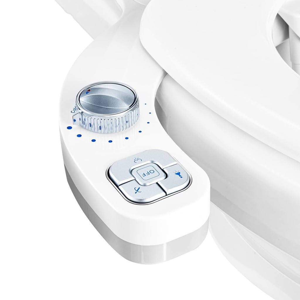 Non-Electric Cold Warm Bidet Attachment for Toilet with Pressure Sprayer Nozzle Control, Toilet, Non, Bidet, Electric, Warm, Cold, Attachment, Pressure, Adjustable
