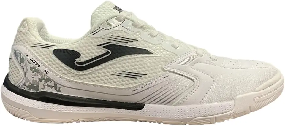 Chuteira de Futsal Joma Liga 5 Branco e Preto
