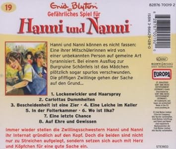 Hanni Und Nanni 19 Gefahrliches Spiel Fur Hanni Und Nanni Cd Amazon Com Music