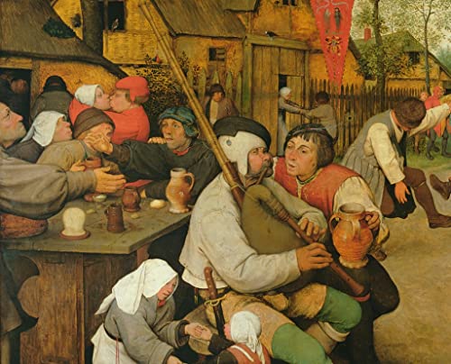 Imagen de lienzo Danza campesina de Pieter Brueghel cuadro decorativo de 60x90cm
