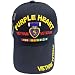 VIETNAM VETERAN PURPLE HEART CAP COVER HAT - BLACK, One Size