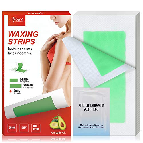 Wax Strips, Ajoura Hair Removal Strips for Body Face Legs Bikini Brazilian Underarm
