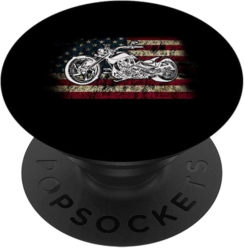 American Motorcycle US Bandera Biker para hombre PopSockets Grip  PopSockets Grip y soporte para teléfonos y tabletas