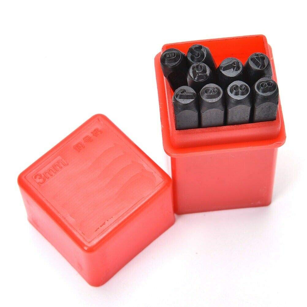 Rocwing Steel Punch Stamps Set of Alphabet or Number, Varieties of Sizes (3mm Numbers)