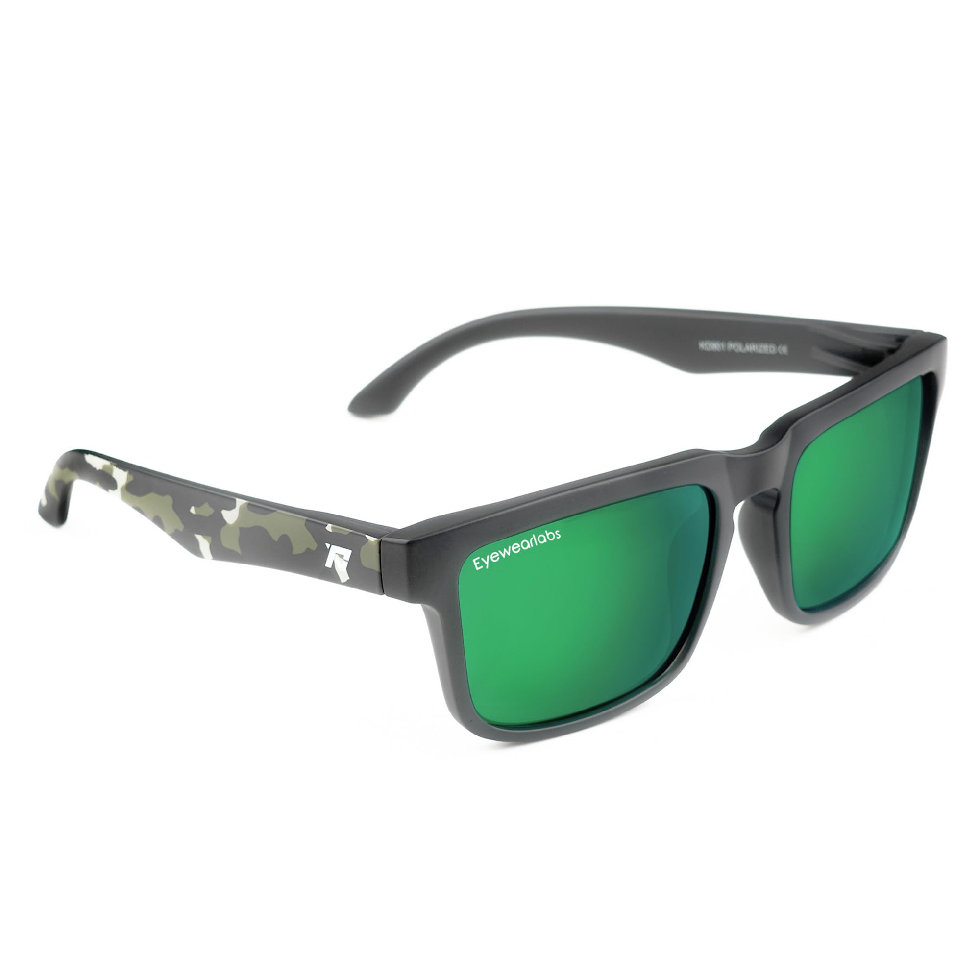 Eyewearlabs OKNO | Polarized Full Rim Rectangular Branded Stylish Sunglasses For Men & Women | 100% UV Protection Shades | Cricket Sports Cycling Driving | Medium | Outlaws