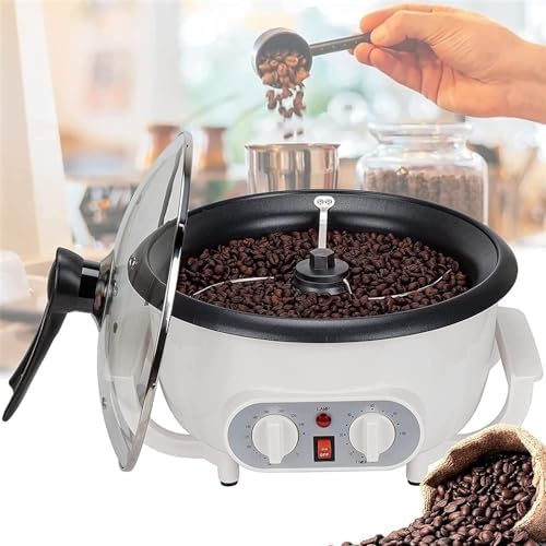 コーヒーロースター 電動 コーヒー焙煎機 自動攪拌 軽量 家庭用